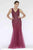 Jolene Collection - 18314 V-neck Beaded Mermaid Gown In Red