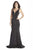 Jolene Collection - 17062 Embellished Trumpet Dress In Black