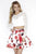 Jolene Collection - 17547 Two Piece Illusion Jewel A-line Dress In White and Pink