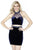 Jolene Collection - 17519 Two-Piece Velvet Fitted Short Dress In Blue