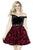 Jolene Collection - 17523 Off-Shoulder Brocade Velvet Dress In Red and Black