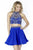 Jolene Collection - 17512 Adorned Illusion Halter A-Line Dress In Blue