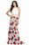 Jolene Collection - 17000 Sequined High Halter Trumpet Dress In Black and White