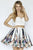 Jolene Collection - 17554 Strapless Sweetheart A-line Dress In White and Multi-Color