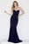 Jolene Collection - 18122 Strapless Sweetheart Crepe Sheath Dress In Blue