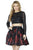 Jolene Collection - 17516 Two-Piece Sparkle Long Sleeve Cocktail Dress In Black and Red
