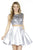 Jolene Collection - 17515 Shimmering Two-Piece Silver Cocktail Dress In Silver