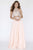 Jolene Collection - 18300 Two Piece Beaded Halter A-line Dress In Pink