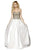 Jolene Collection - 16040 Strapless Sweetheart Ornate Ballgown In White and Neutral