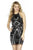 Jolene Collection - 17578 Sequined Halter Sheath Dress In Black and Silver
