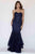 Jolene Collection - 18017L Sequined Strapless Lace Mermaid Dress In Blue