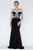 Jolene Collection - 18004 Beaded Off-Shoulder Fitted Dress In Black and White