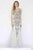 Jolene Collection - 18335 Deep V-neck Embellished Mermaid Gown In Silver and Neutral