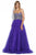 Jolene Collection - 15116L Strapless Crystalline Bodice Tulle Gown In Purple