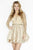 Jolene Collection - 17563 Lace Deep V-neck A-line Dress In Neutral