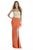 Jolene Collection - 17058 Bedazzled Sweetheart Sheath Dress In Orange and Neutral