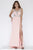 Jolene Collection - 18002 Sleeveless Jeweled Illusion Panel Gown In Pink