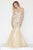 Jolene Collection - 18336 Beaded Off-Shoulder Mermaid Gown In Neutral and Multi-Color