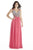 Jolene Collection - 17028 Crystal Flourished V-Neck Gown In Pink