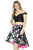 Jolene Collection - 17550 Sequined Shoulder A-line Dress In Black and Multi-Color