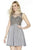 Jolene Collection - 17575 Foliage Ornate Illusion Dress In Gray