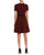 Taylor - 9942M Jewel Short Sleeves A-Line Cocktail Dress In Red