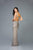 Scala - 48944 Sequined Halter Sheath Dress In Gray and Silver