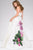 Crystal Embellished Belt Plunging Neckline Ball Gown 42005