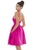 Ashley Lauren - 4201 Halter Sheath Cocktail Dress with Overskirt In Pink