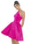Ashley Lauren - 4201 Halter Sheath Cocktail Dress with Overskirt In Pink