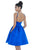 Ashley Lauren - 4201 Halter Sheath Cocktail Dress with Overskirt In Blue