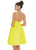 Ashley Lauren - 4201 Halter Sheath Cocktail Dress with Overskirt In Yellow