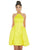 Ashley Lauren - 4201 Halter Sheath Cocktail Dress with Overskirt In Yellow