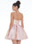 Ashley Lauren - 4204 Metallic Halter Neck Cocktail Dress In Pink