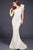 32602 Bow Accented Asymmetrical Mermaid Gown
