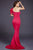 32602 Bow Accented Asymmetrical Mermaid Gown