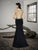 Saboroma - 4210 Sleeveless Sweetheart Backless Illusion Evening Gown In Black