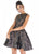 Ashley Lauren - 4210 Jewel Neck Leopard Print A-line Dress In Black and Gold
