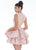 Ashley Lauren - 4211 Two Tone Jewel Tiered Cocktail Dress In Pink and Gold