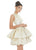 Ashley Lauren - 4211 Two Tone Jewel Tiered Cocktail Dress In Silver and Gold