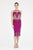 Saboroma - 4310 Appliqued Lattice Illusion Sheath Dress In Pink