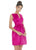 Ashley Lauren - 4213 V-neck Sheath Dress With Bow In Pink