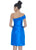 Ashley Lauren - 4215 One Shoulder Column Cocktail Dress In Blue