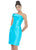 Ashley Lauren - 4215 One Shoulder Column Cocktail Dress In Blue and Green