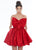 Ashley Lauren - 4218 Bowed Strapless A-Line Cocktail Dress In Red
