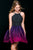 Sequined Halter Neck Ombre Fit and Flare Dress 42206