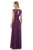Alexia Designs - 4220 Lace Cap Sleeve Chiffon Dress In Purple