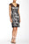 Sue Wong - Sequined Floral Motif Dress N5210 in Black and White