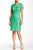 Sue Wong - Illusion Ribbon Embellished Dress N5136 in Green