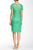 Sue Wong - Illusion Ribbon Embellished Dress N5136 in Green